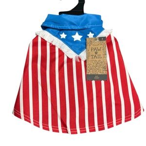 New Paw & Tail Patriotic Western Dog Shirt Size S